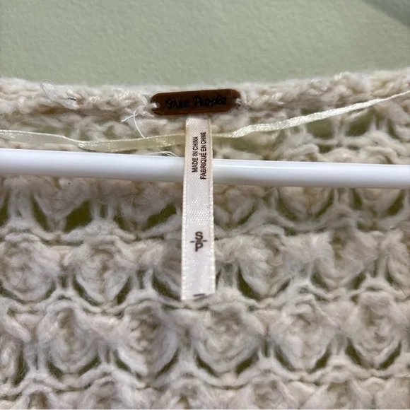 Free People Crashing Waves Pullover Sweater Mint Size Small Oversized - Picture 3 of 8